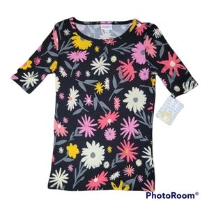 NWT LuLaRoe Floral "Gigi" T-Shirt Size XXS